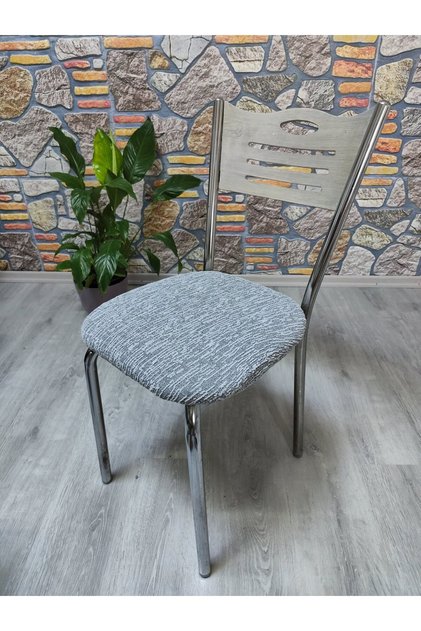 Demır Sandalye Kılıfı Örtüsü Oturma Yerı Jakar Kumaş
