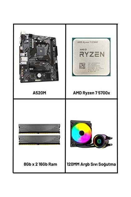 RAMTECH BİLGİSAYAR A520 Anakart | Ryzen 7 5700x İşlemci | 16Gb