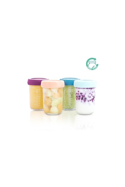 - Set de 4 boluri gradate din sticlă, 220 ml