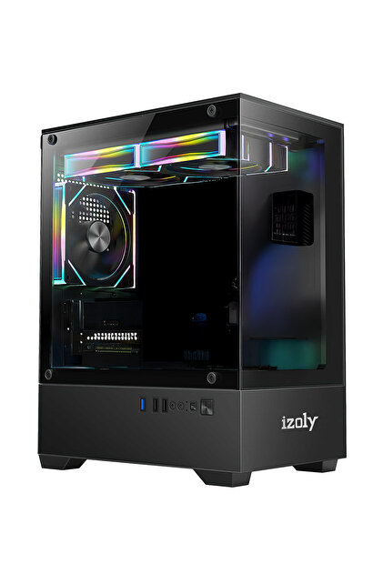 IZOLY VENUS 3 X 120mm Argb Fan 450W PSU M-ATX Gaming Case - Fiyatı