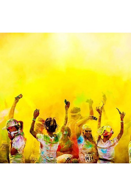 Pudră Holi UV Neon, pachet de 100 de grame, galben UV