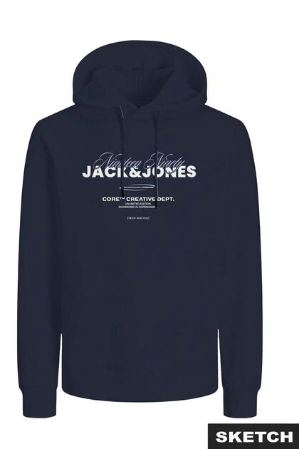 Erkek Gögüs Logo Baskili Kapüsonlu Sweatshirt - Boost
