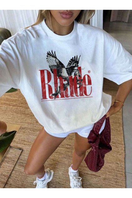 Unısex Erkek/Kadın LEOPAR Özel Baskılı Oversize Pamuklu Bisiklet Yaka T-Shirt