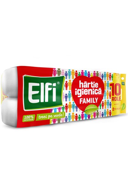 Hartie igienica parfumata, Elfi, 10 role/bax