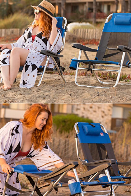 Funky Chairs 2 ADET Beach Star Light Alüminyum 5 Kademeli, Tam