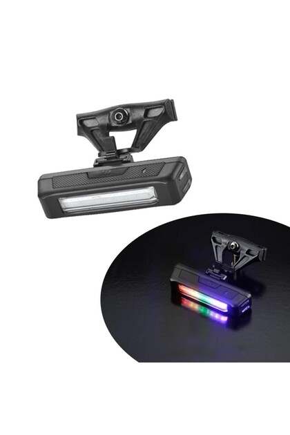 Lampă spate bicicletă LED RGB, reîncărcabilă USB 500 mAh, 3 moduri de iluminare