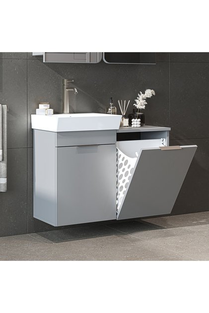 VitrA Mia 75022 Lavabo Dolabı, Demonte, 40 Cm, Parlak Beyaz