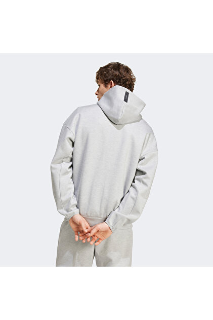 adidas Z.N.E. Full-Zip Erkek Gri Günlük Stil Sweatshirt JF2450