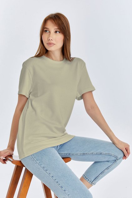 Women's Modal Fabric Regular Premium (Bol Kalip)Basic T-Shirt Vibrant Non-Fading Color Silky Touch T-Shirt