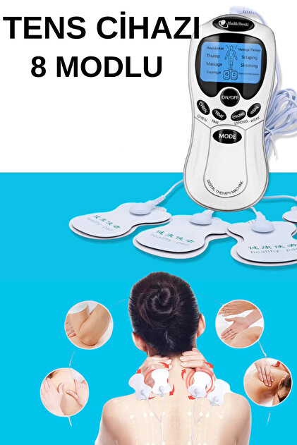 Uni zer 8 Modlu Tens Cihazı 4 Pedli Dijital Masaj Cihazı Fizik