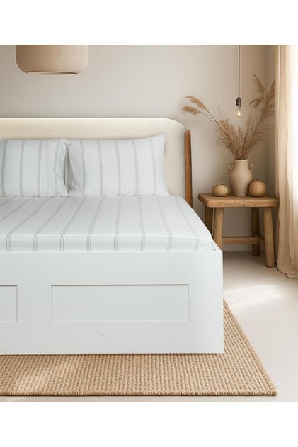 Cotton Collection Single Striped Sheet Set Seroya