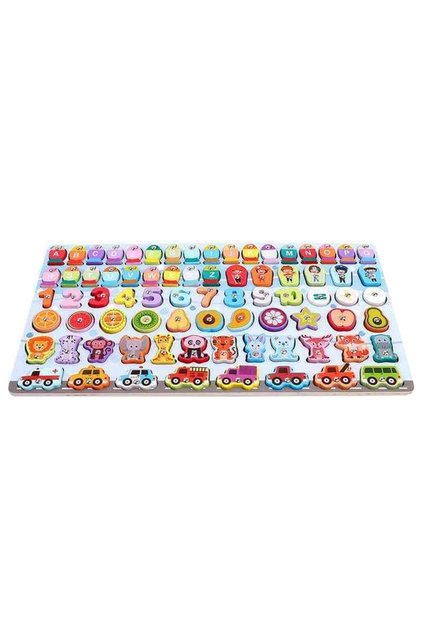 Joc de pescuit din lemn, 6 in 1, pescuit, numere si alfabet, Montessori