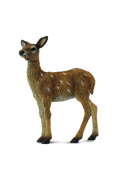 Figurina pui de Cerb Rosu pictata manual S