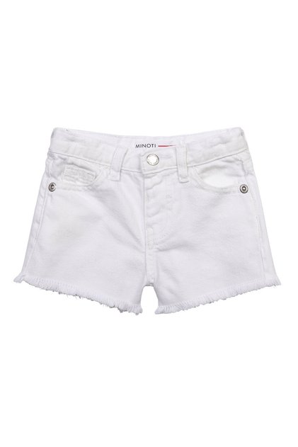 Girls White Basic Short - White Denim