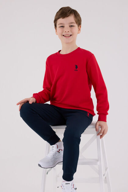 U.S. Polo Assn Boys' Red Tracksuit Set