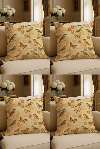 Special Design Digital Print Decorative Cushion Cover 43x43 cm Reversible 4-Piece Set