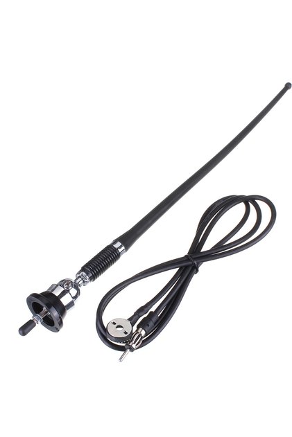 black 17inch Car Roof Radio Antenna Car Radio Aerial AM-FM Antenna with 180-degrees Swivel Base ...