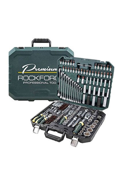 ROCKFORCE Premium 1/2 - 3/8 - 1/4 Profesyonel 216 Parça Lokma