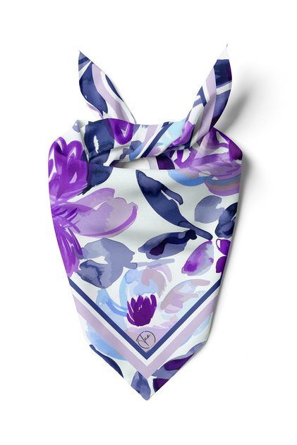 Bohem Purple Breeze Pattern 55X55Cm Bandana/Scarf