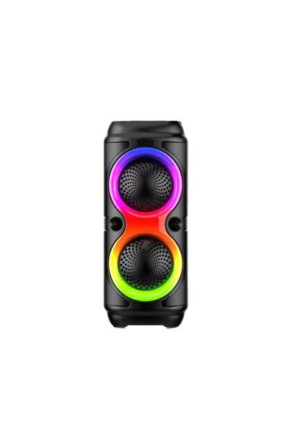 مكبر صوت محمول بتقنية البلوتوث، مزود بإضاءة RGB مزدوجة مقاس 4 بوصات، ومكبر صوت لاسلكي خارجي بتقنية TWS