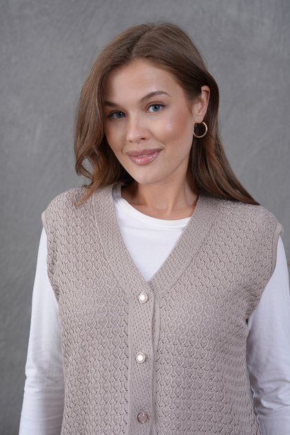 Knitwear Knitted Detailed Seasonal Vest