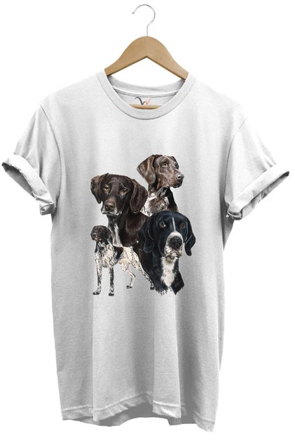 Hunting Hunting Pointer Hunting Dogs Printed 100% Cotton Regular Fit Unisex T-Shirt