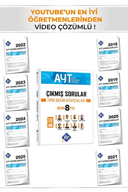 KR Akademi Yayınları 2026 AYT Çıkmış Sorular Son 8 Yıl Tıpkı Basım
