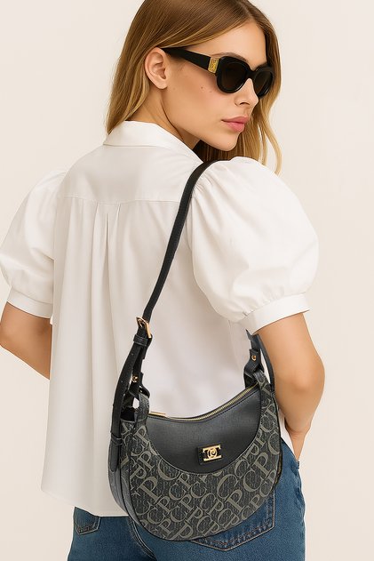Monogram Black Women's Cross Shoulder Bag 05Po25Y2517