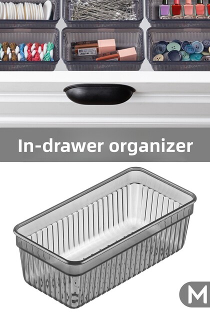 Modular Drawer Organizer - Bathroom Makeup Jewelry Organizer Office Organizer 15.3 X 7.8cm Anthracite