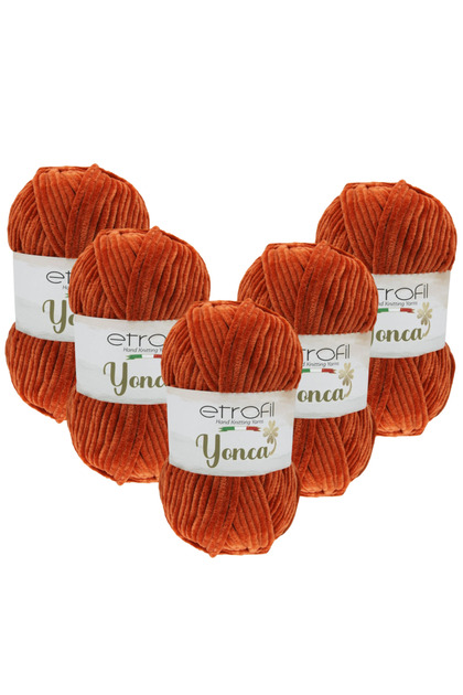 Clover Velvet Hand Knitting Yarn 5 Pieces 72205 Tile Red