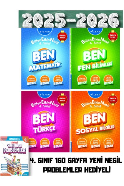 Bilfen 4. Sınıf Ben Serisi 4 Kitap Set