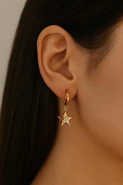 Ring Star Stone Earrings