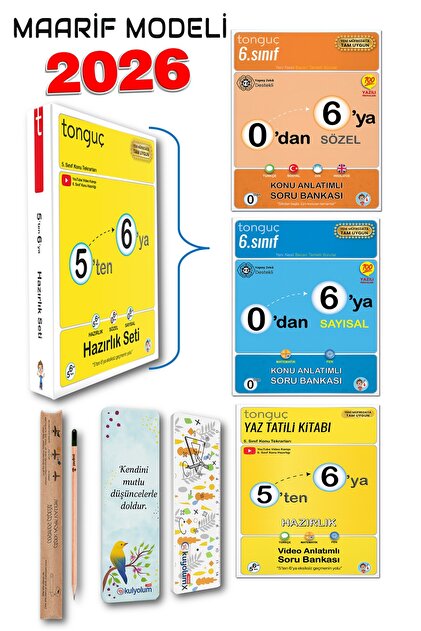 クリスマスV 5年生6年生 学習参考書セット Tonguç Yayınları Maarif Model 2026 - 5'ten 6'ya Hazırlık Seti