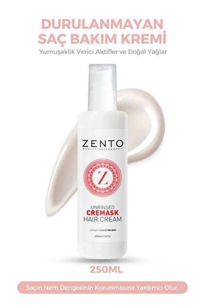 ZENTO Haır Cream Cremask Durulanmayan Saç Bakım Kremi 250 ml