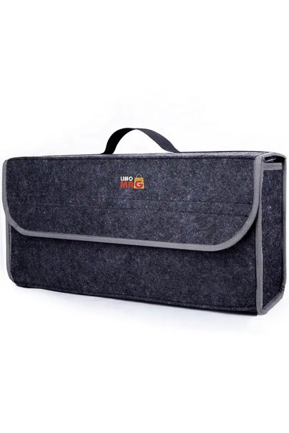 Organizator pentru portbagaj, Prevăzut cu velcro pentru fixare, 50x24x17cm, Gri închis