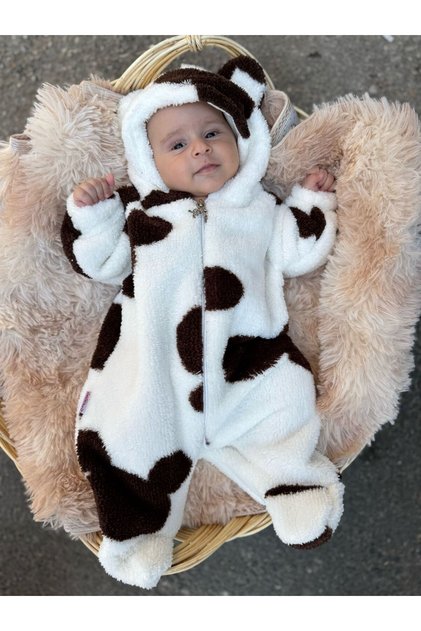 Welsoft Plush Unisex Zippered Printed Winter Baby Sleeping Bag Baby Rompers Kids Jumpsuit