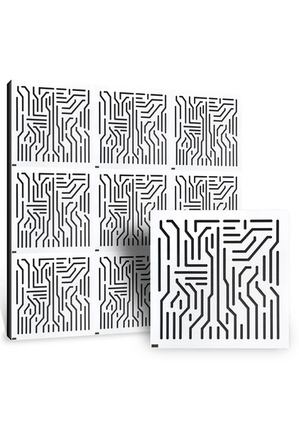 Azteka White Acoustic Wood Panels – Pack of 4