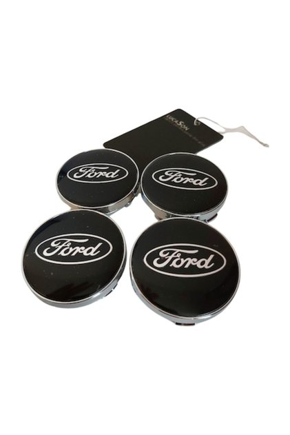 Set de 4 capace pentru jante din aliaj negre, exterior: 60mm, interior: 57mm + odorizant de aer LUCASON