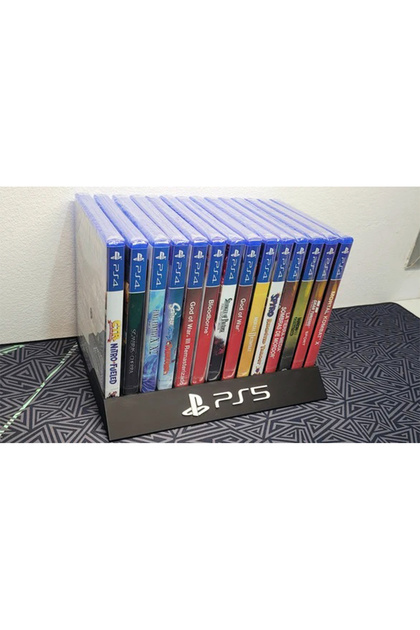 PS5, PS4 için 14 Oyun Kapasiteli Oyun Kutusu (CD) Rafı – Stand Organizer