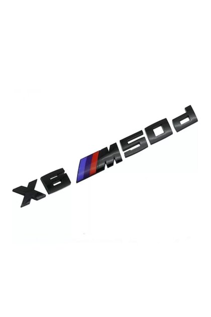 Emblemă portbagaj BMW X6M 50d neagră