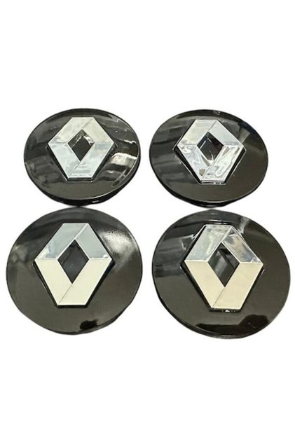 Set de 4 capace de roată 57 mm pentru jante, negre