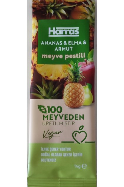 Vegan Ananaslı meyve pestili x10