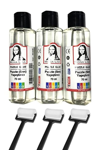 Artlantis Puzzle Yapıştırıcı 70 Ml 3 Adet Ve Silindir Sünger Fırça