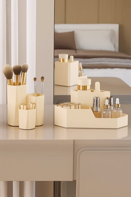 2 Pieces Makeup Jewelry Makeup Brush Cosmetic Serum Lotion Box Organizer Organizer Set Cream