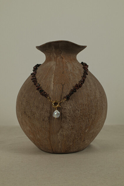 Natural Brown Stone Necklace