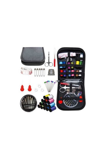 Trusa de croitorie, ace cusut, papiote diverse culori, foarfeca si accesorii, 70 piese