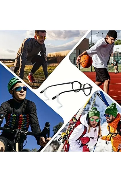 2 Pairs (4Pcs) Anti-Slip Silicone Glasses Ear Holder,Safe Sports Work Health Safety Accessory