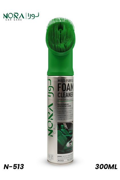 N-513 Multi-Purpose Foam Cleaner with Brush – Deep Cleaning for Car Interiors, 300ml