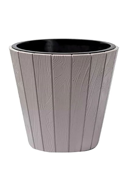 Woode Weather Resistant Flower Pot with Insert 12 Liter