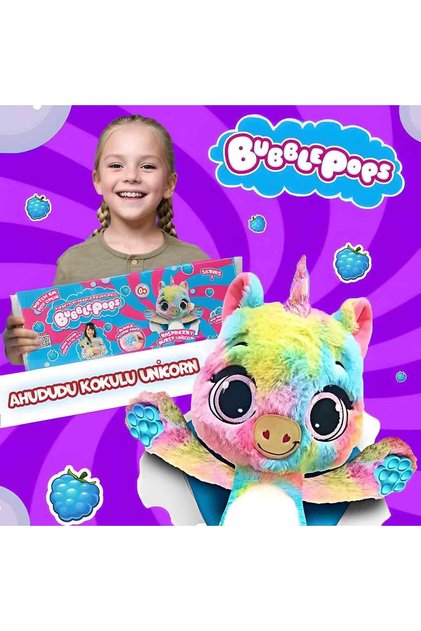 Bubble Pops Kokulu Peluş S1 S00012004 Ahududu Kokulu Unicorn